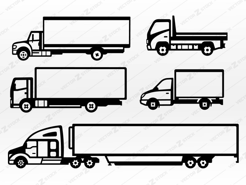 Cargo Truck SVG, Truck SVG, Trucker SVG, Truck mockup SVG, DXF, Truck driver SVG, Cargo Truck side vector