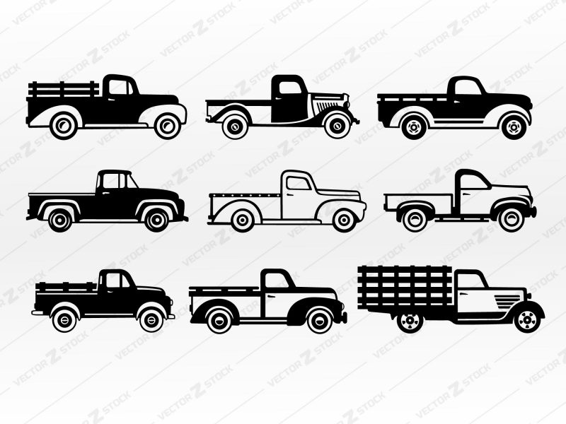Farm Truck SVG, Pickup SVG, Classic Truck SVG, Classic Pickup Truck, SVG, Vintage truck SVG