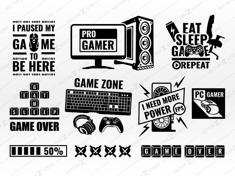 PC Gamer Vector SVG, Gamer SVG, PC SVG, Gaming SVG, Gamer quotes SVG