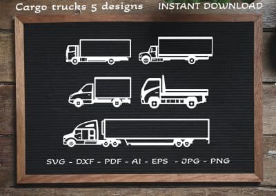 Cargo Trucks SVG, Truck SVG, Trucker SVG, Truck driver SVG, Trailer SVG, Cargo