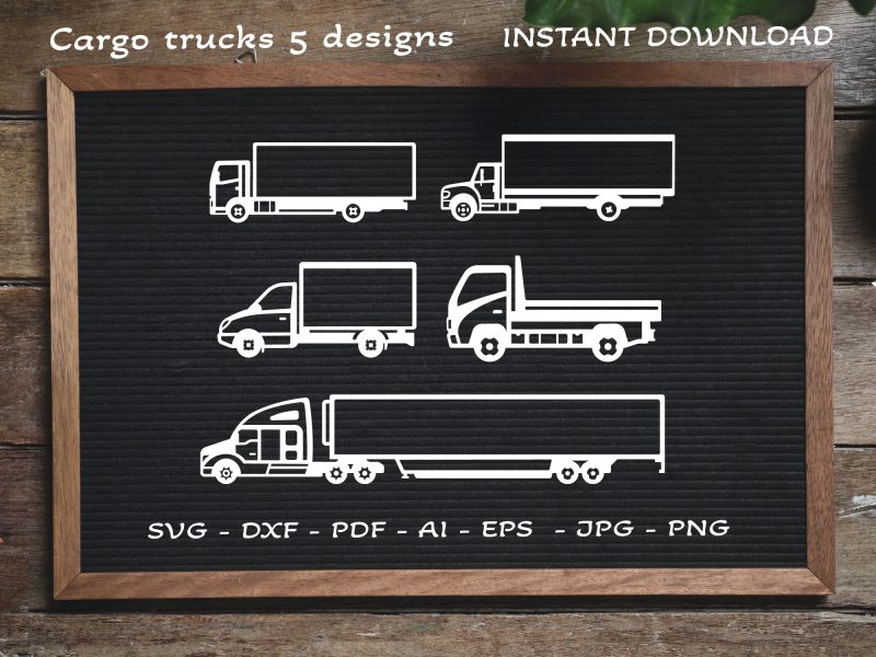 Cargo Trucks SVG, Truck SVG, Trucker SVG, Truck driver SVG, Trailer SVG, Cargo