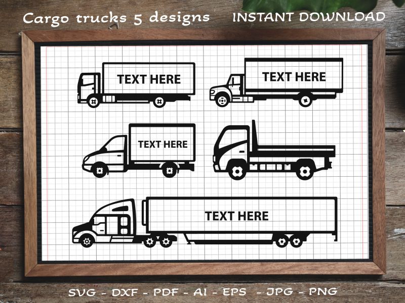 Cargo Trucks SVG, Truck SVG, Trucker SVG, Truck driver SVG, Trailer SVG, Cargo