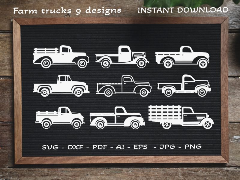 Classic car SVG, Pickup SVG, Classic Truck SVG, Retro truck SVG, Muscle truck SVG, Vintage truck SVG
