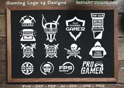 Gaming logo SVG Vector, Gamer quotes SVG, Logo for Gamer SVG, EPS