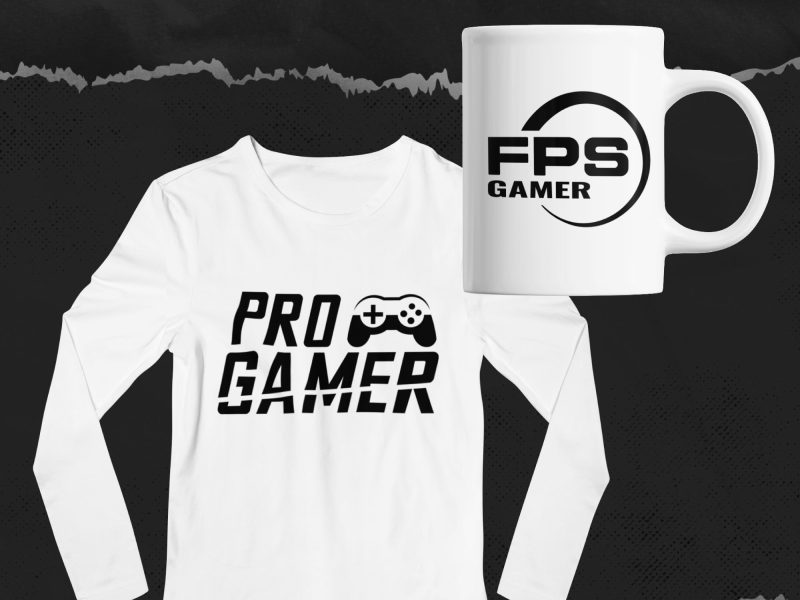 Gamer t-shirt design, Gaming logo SVG Vector, Gamer quotes SVG, Logo for Gamer SVG, EPS