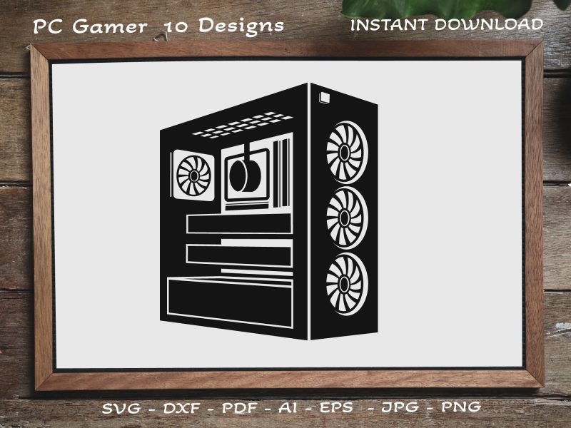 Gaming PC SVG, Computer SVG, Gamer SVG, Gaming SVG