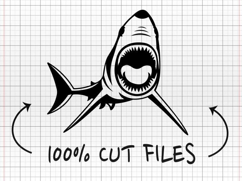 Shark Face SVG, Shark SVG, Fish SVG, Teeth SVG, Shark bite SVG