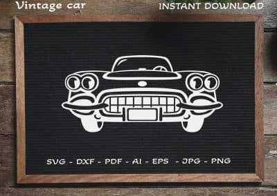 Chevrolet SVG, Vintage car SVG, Old Classic Car SVG, Car SVG, Muscle car SVG, Retro car SVG