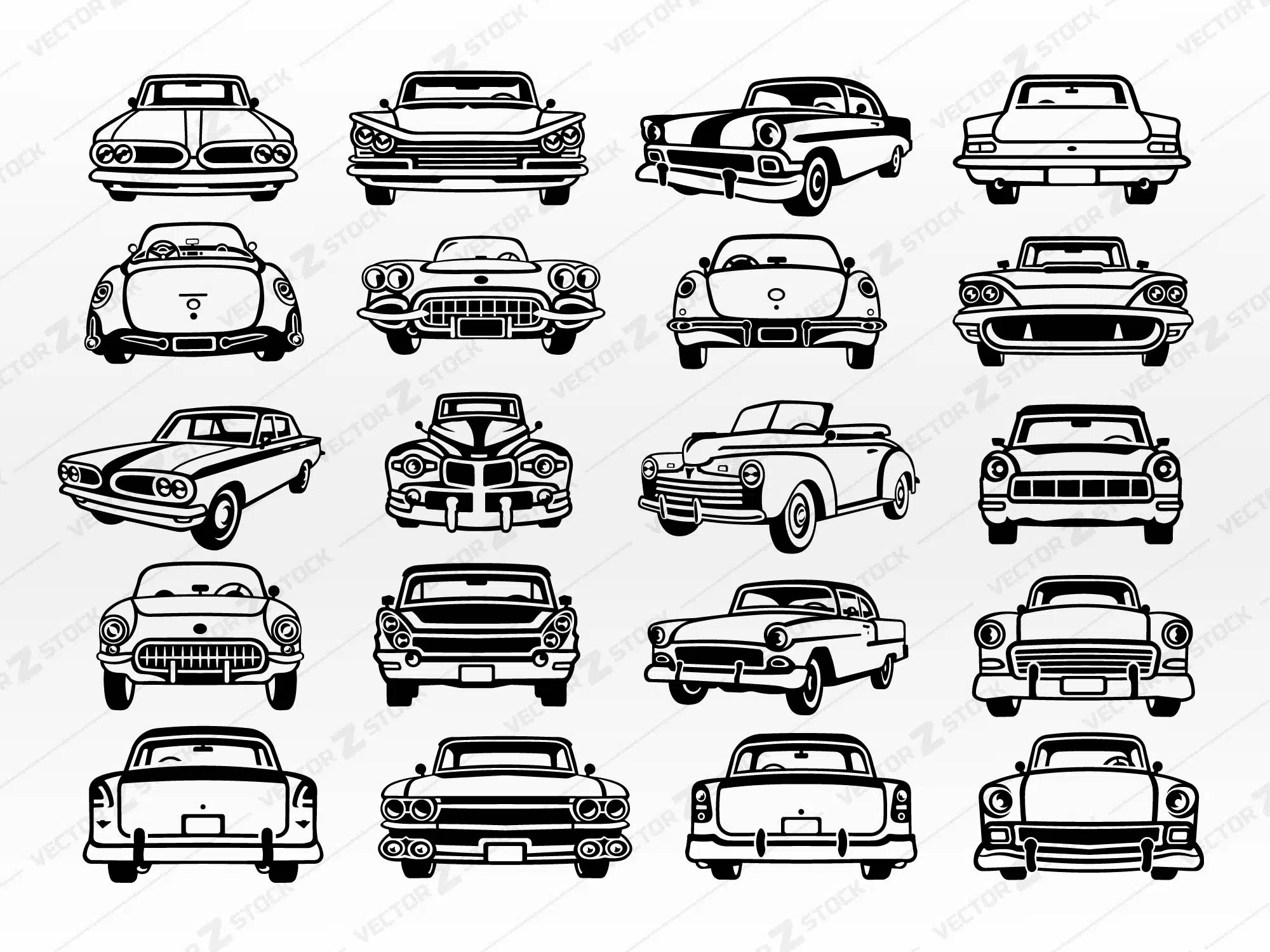 Classic Cars SVG, Vintage Car SVG, Old car SVG, Retro car SVG