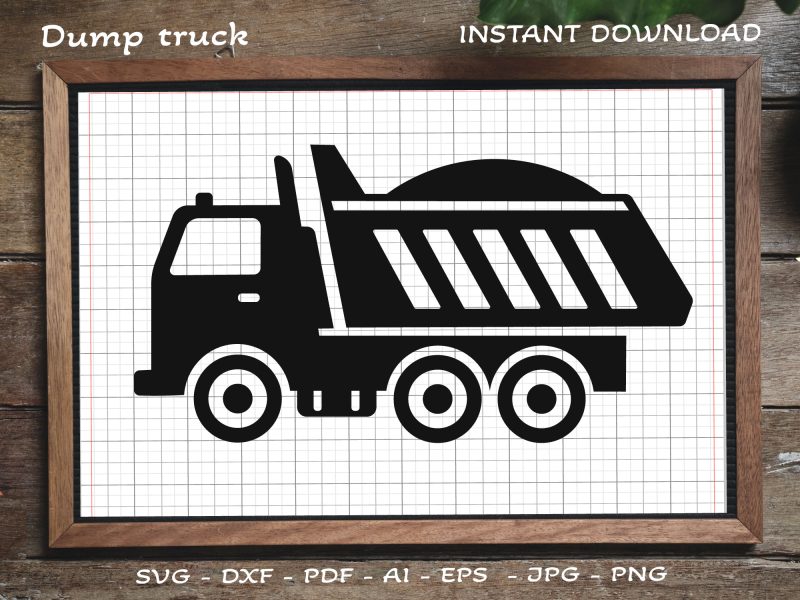 Dump Truck SVG, Construction Machines SVG, Construction SVG, Construction Truc SVG