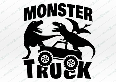 Monster Truck Vector SVG Dino