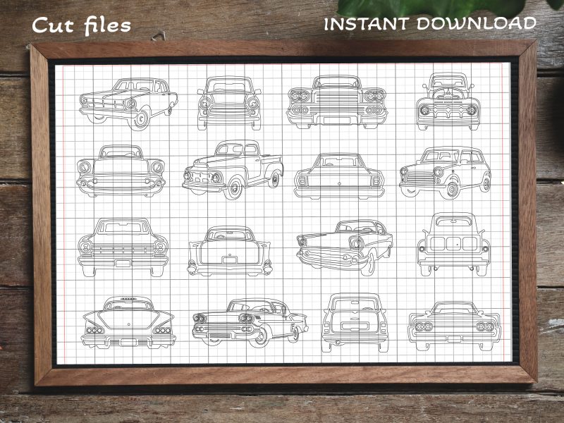 Classic car SVG cut files SVG