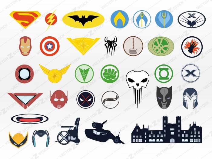 Superhero Vector SVG Bundle 33 Designs