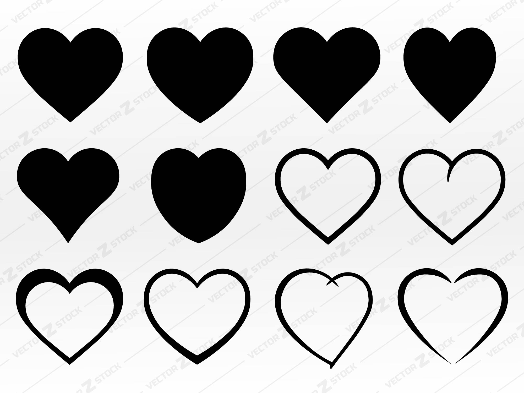 Heart Svector Heart Vector SVG, Heart SVG, Love SVG, Valentine SVG, Cut file