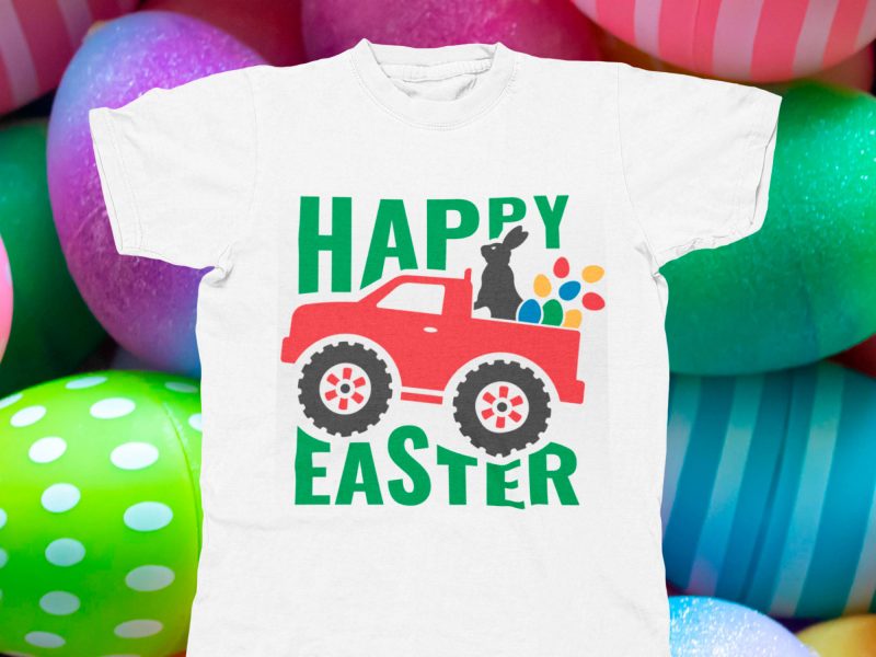 Happy Easter Monster Truck SVG T-shirt design