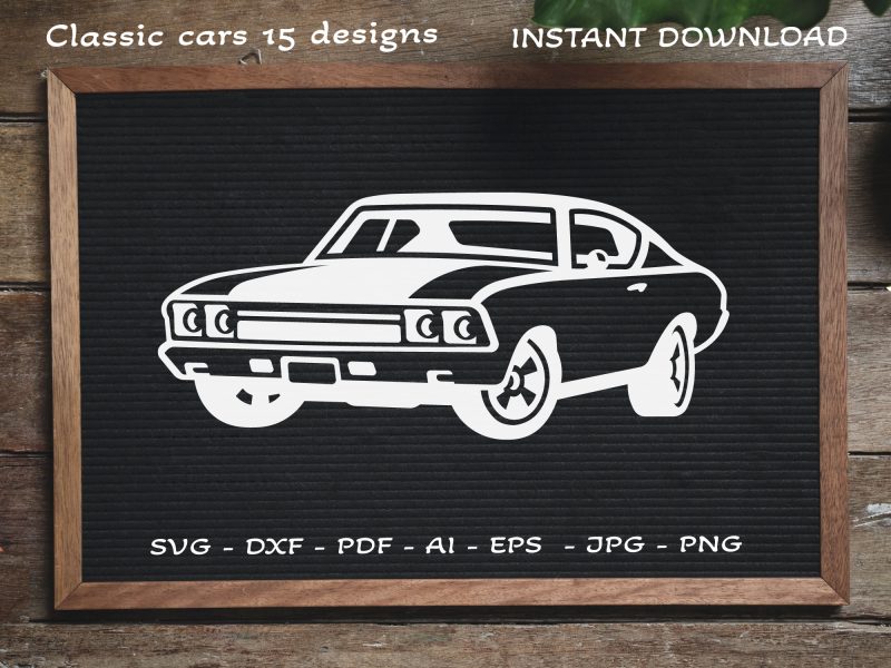 Chevrolet SVG, Classic Sports Cars SVG, Classic Cars SVG, Car SVG, Muscle car SVG, Retro car SVG, Old car svg