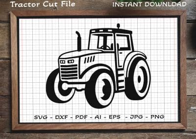 Tractor SVG Vector Silhouette, Tractor SVG, Farm SVG, Farm Tractor SVG, Construction SVG, Construction machine SVG, Truck SVG