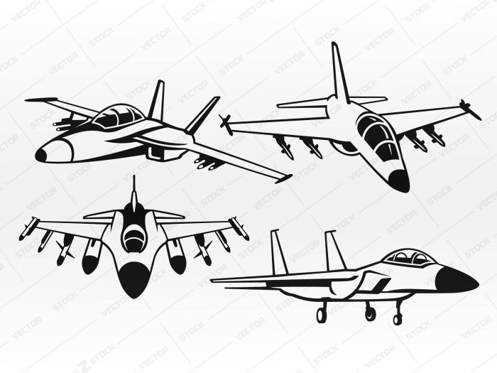 Fighter Jet SVG, Military Plane SVG, Fighter Airplane SVG, USA Fighter SVG, Files for Cricut