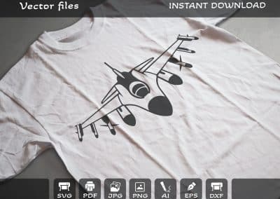 Military Plane SVG, Fighter Airplane SVG, Files for Cricut