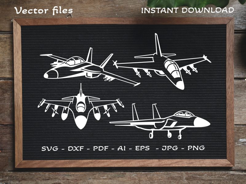 USA Fighter SVG, Military Plane SVG, Fighter Airplane SVG, Files for Cricut