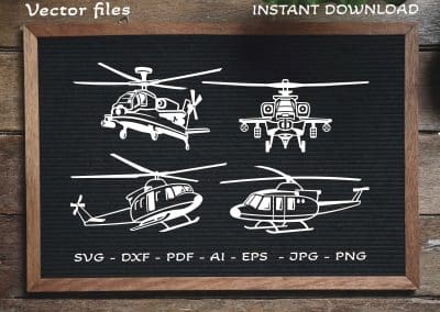 Military Helicopter SVG