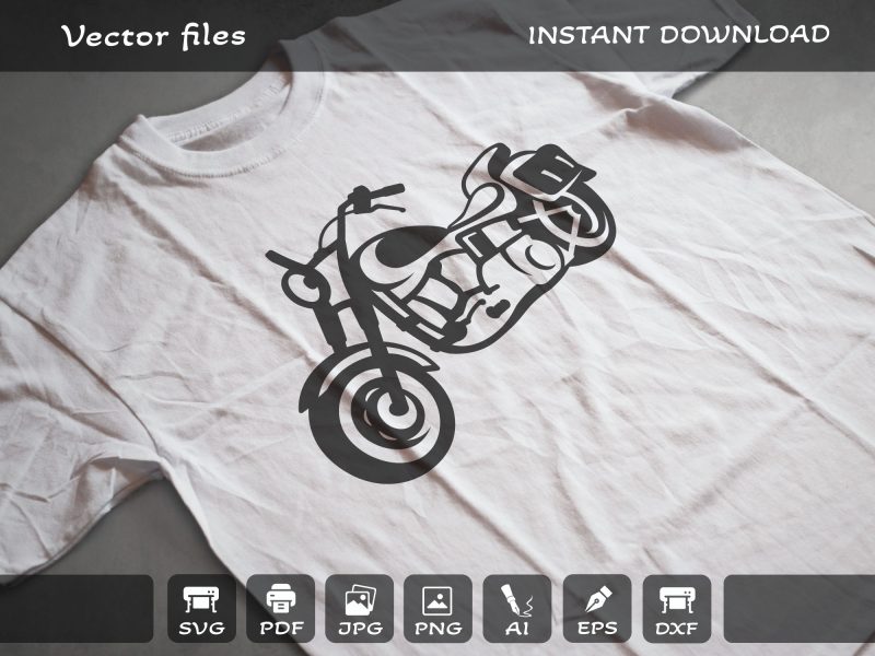 Motorcycle transfer vinyl t shirt design