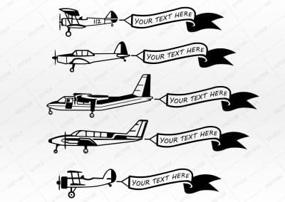 Airplane SVG with banner