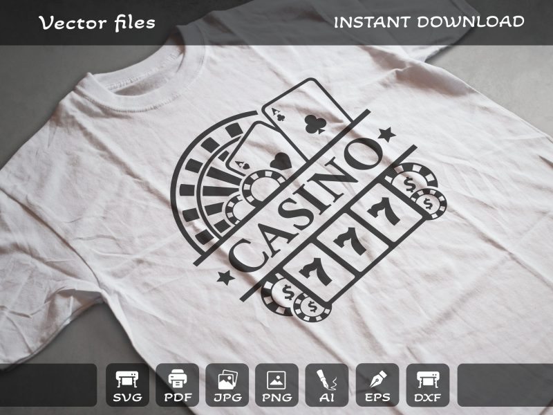 Casino t shirt design SVG