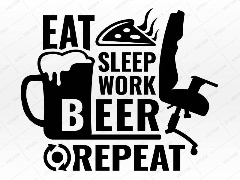 Eat Sleep Beer SVG, Funny quotes SVG, Beer T shirt design, Beer SVG