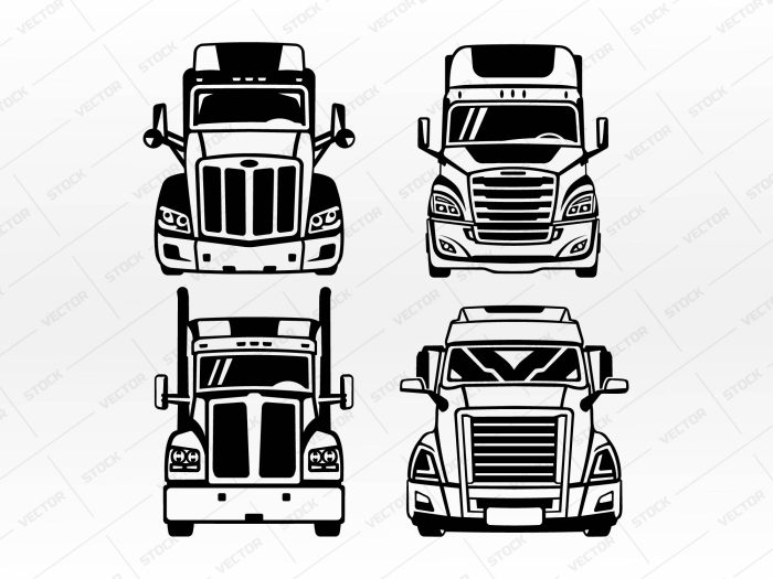 Semi Truck Front SVG, Truck SVG, Truck driver SVG, Classic Truck SVG, Volvo truck SVG, Kenworth front SVG, Peterbilt Front SVG
