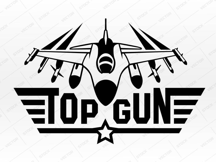 Top Gun Fighter SVG, Plane SVG, Fighter Airplane SVG, Files for Cricut