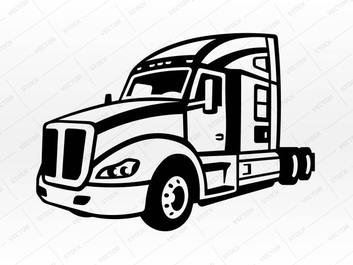 Semi truck SVG Cut, Truck SVG, Truck driver SVG, Trucker SVG, Vector
