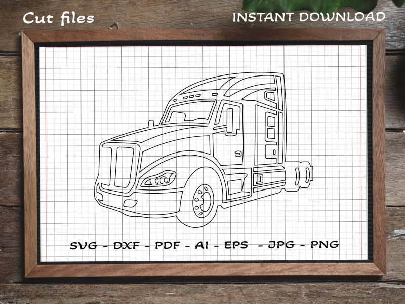 Semi truck SVG Cut, Truck SVG, Truck driver SVG, Trucker SVG, Vector