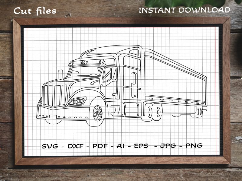 Semi Truck cut files SVG