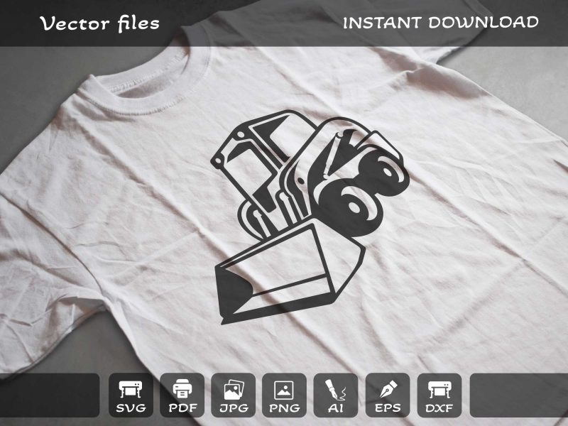 Mini Bulldozer SVG t shirt design