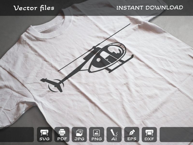Helicopter t shirt design SVG