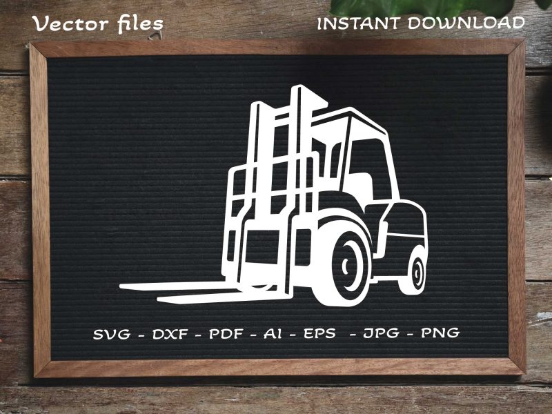 Fork Lift SVG file, Warehouse SVG, Heavy Equipment SVG
