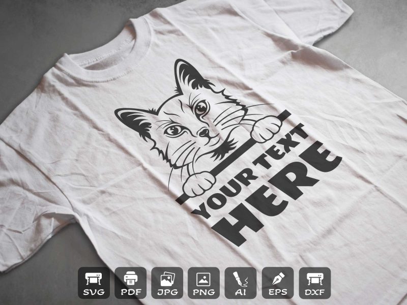 Cat t-shirt design SVG