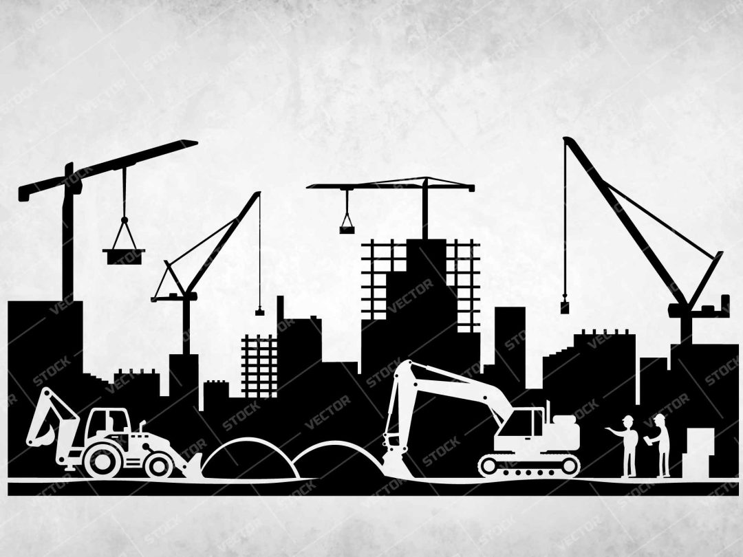 Construction Background SVG, Construction site SVG, Building svg