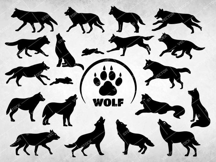 Wolf set SVG, Wolf SVG, Wolves SVG, Wolf howling SVG, Wolf running SVG, Wolf chasing prey SVG, Wolf lies SVG, Wolf vector, Wolf icon, Wolf silhouette