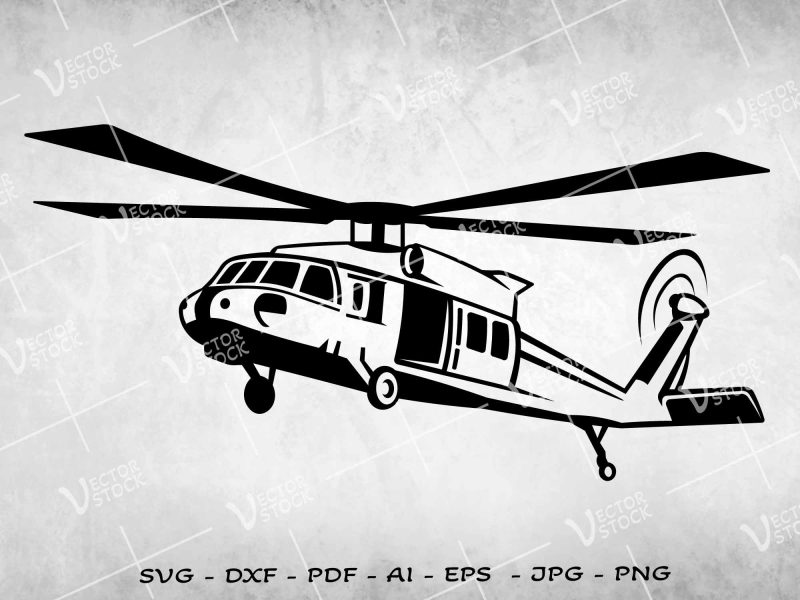 Black hawk helicopter SVG, Army Military SVG, Helicopter SVG, US Helicopter SVG, Veteran SVG, Patriot SVG, Helicopter vector