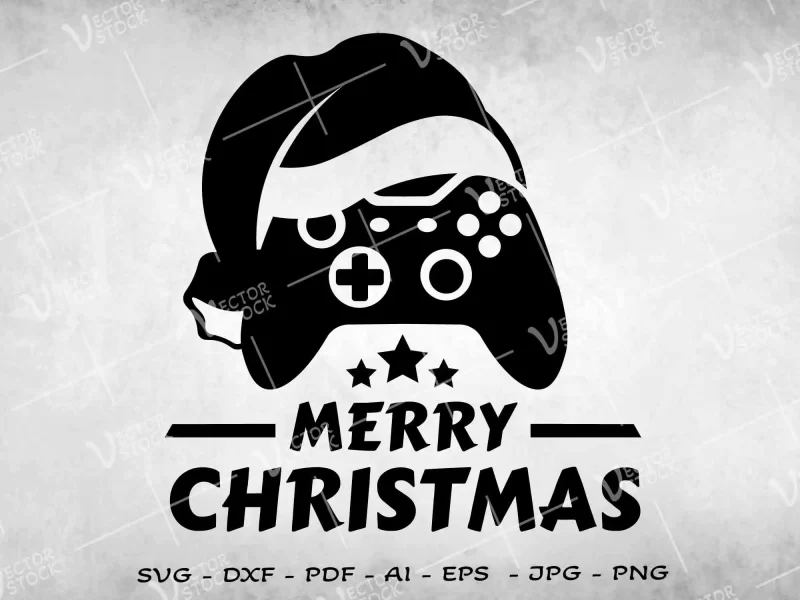 Gamepad SVG, Christmas SVG, Gamer SVG, Merry Christmas SVG, Joypad SVG, Gaming SVG, Gamer Christmas design, Christmas game controller SVG