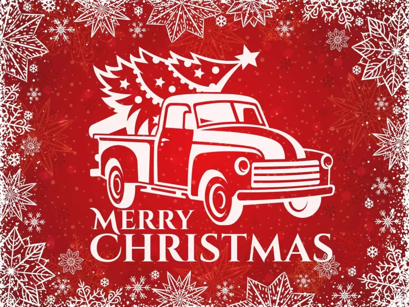 Christmas truck SVG