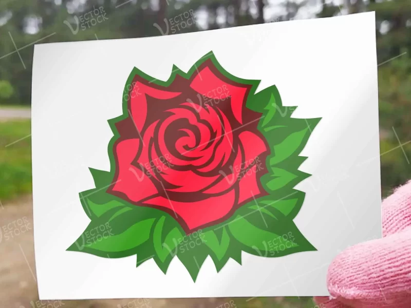 rose sticker design svg cut files
