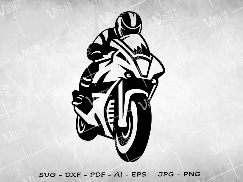 Motorcycle racer SVG