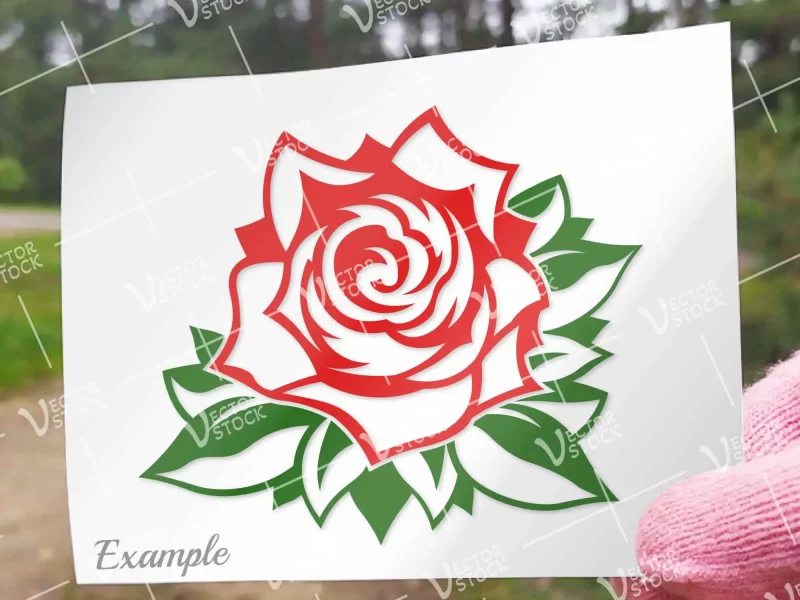 Rose decal SVG, Rose sticker, Rose wall decor