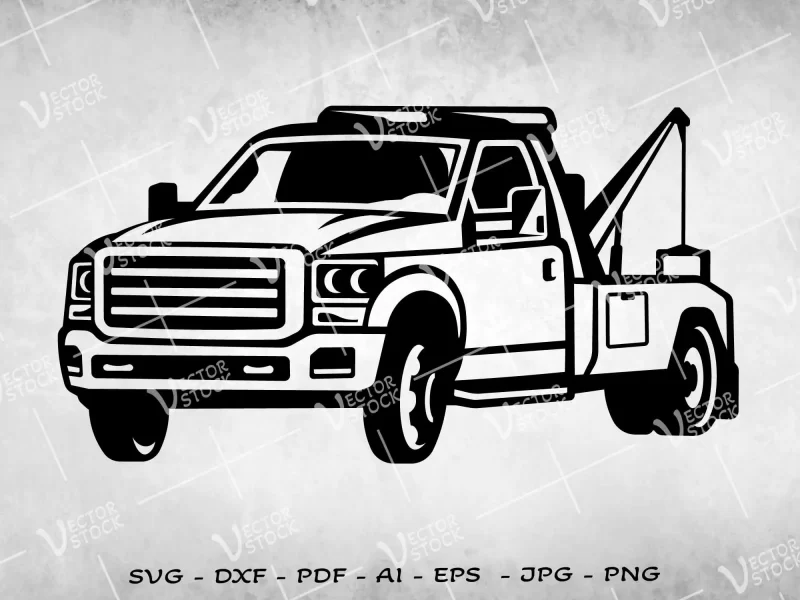 Pickup Tow truck SVG