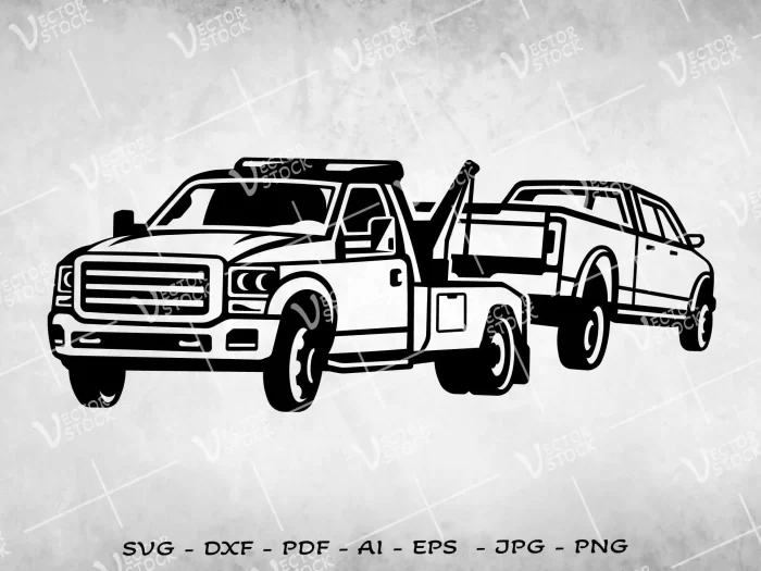 Tow Truck Towing SVG