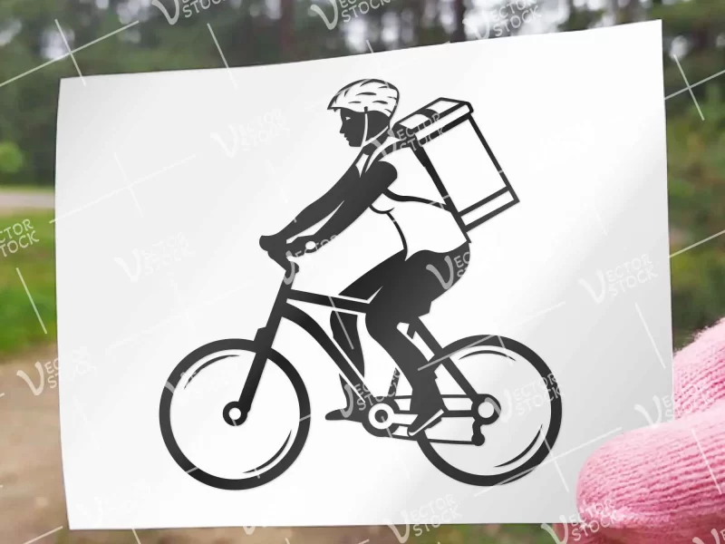 Delivery Man Riding decal design