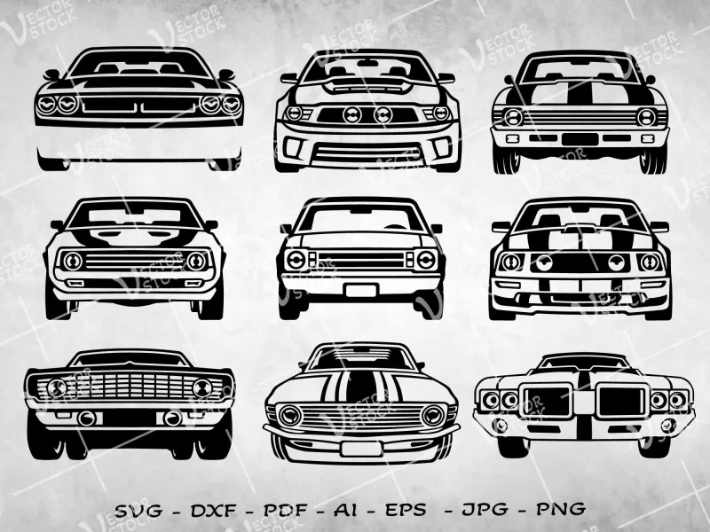 Muscle Car SVG Front